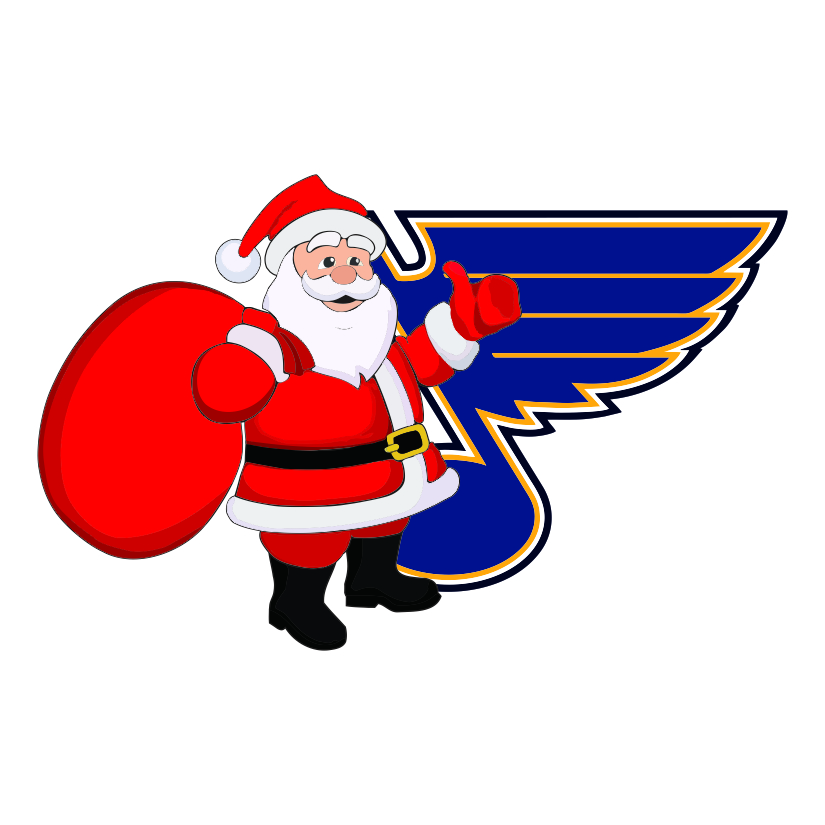 St. Louis Blues Santa Claus Logo vinyl decal